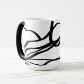 Boeket Wit: Abstract Wit & Zwart Magische Mok (Voorkant links)