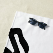 Boeket Wit: Abstract Wit & Zwart Strandlaken (In situ)