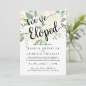 Boeket witte rozen| We zijn gevlucht | Feestje ter Kaart (Staand voorkant)