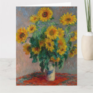 Boeket zonnebloemen door Claude Monet Kaart