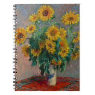 Boeket zonnebloemen door Claude Monet Notitieboek