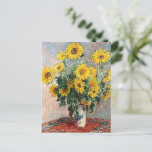 Boeket Zonnebloemen van Claude Monet Classic Briefkaart (Staand voorkant)