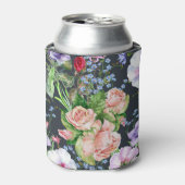 Boeketbloemen: waterverf naadloos patroon. blikjeskoeler (Blikje Voorkant)