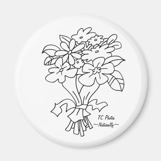 Boeketmagneet met Logo Magneet (Voorkant)