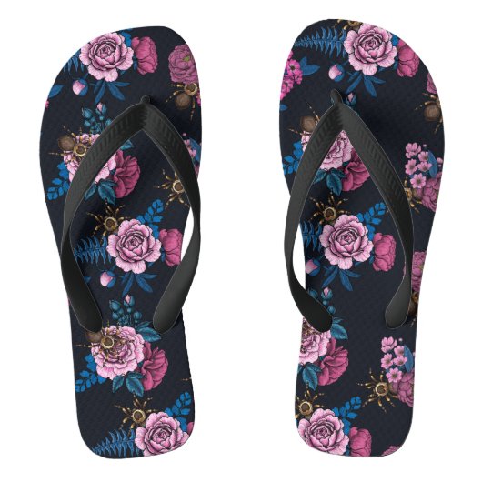 Boeketten en tarantula 2 teenslippers (Voetbed)