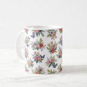 Boeketten en vlinders koffiemok (Voorkant links)