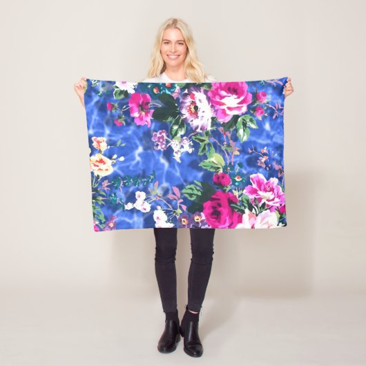 Boeketten met rozen fleece deken (In situ)