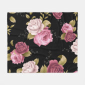 Boeketten Rozen 3 Fleece Deken (Voorkant (Horizontaal))