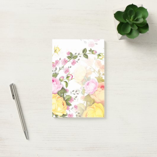 Boeketten Rozen 4 Post-it® Notes (Kantoor)