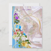 Boeketten van meerkleurige Rozen op zijden texture (Voorkant)