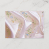 Boeketten van meerkleurige Rozen op zijden texture Informatiekaartje (Achterkant)