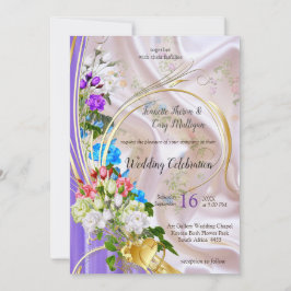 Boeketten van meerkleurige Rozen op zijden texture Kaart