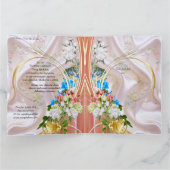 Boeketten van meerkleurige Rozen op zijden texture Kaart (Binnen)