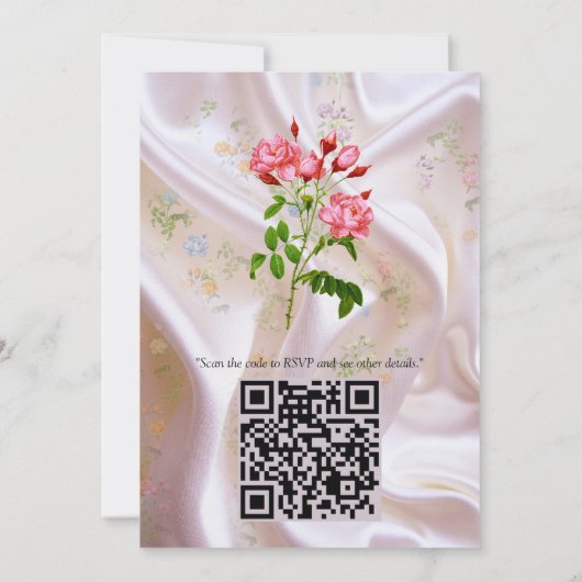 Boeketten van meerkleurige Rozen op zijden texture Kaart (Achterkant)