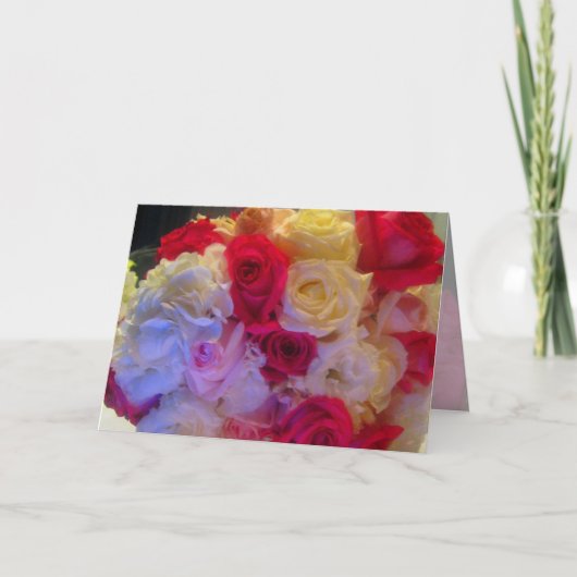 Boeketten van Rozen Kaart (Voorkant)