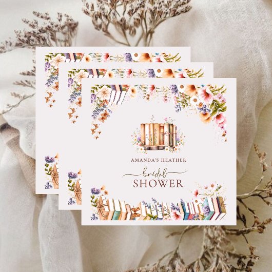 Boekhandel Blush Wildflower Vrijgezellenfeest Servet