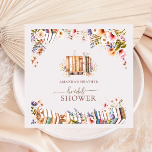 Boekhandel Blush Wildflower Vrijgezellenfeest Servet