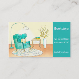 Boekhandel, boekhandel of online boeken visitekaartje