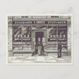  boekhandel Tekening 1891 Briefkaart