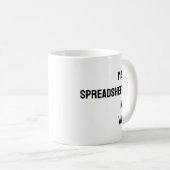 Boekhoud Spreadsheet Grappige Mok (Voorkant rechts)