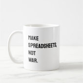 Boekhoud Spreadsheet Grappige Mok (Links)