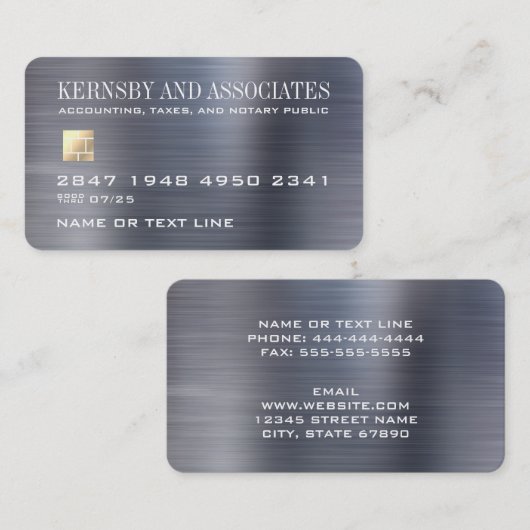 Boekhoudbelasting Vrijwillig Kaart Visitekaartje (Voorkant / Achterkant)