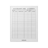 Boekhoudboek Aangepaste Notitieblok  (Linkerzijde)