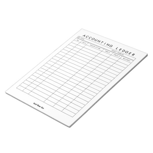 Boekhoudboek Aangepaste Notitieblok  (Schuin)