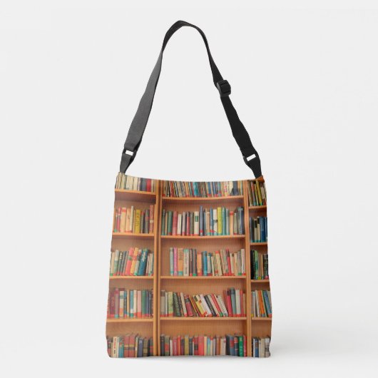 Boekhoudboekenbibliotheek Bladwijzer lezen Crossbody Tas (Achterkant)