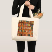 Boekhoudboekenbibliotheek Bladwijzer lezen Grote Tote Bag (Voorkant (product))