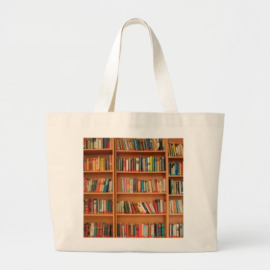 Boekhoudboekenbibliotheek Bladwijzer lezen Grote Tote Bag (Voorkant)