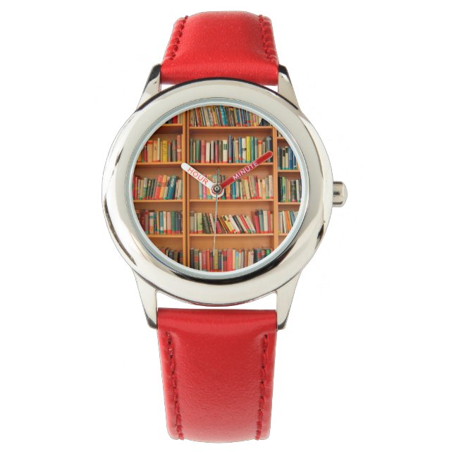 Boekhoudboekenbibliotheek Bladwijzer lezen Horloge (Voorkant)