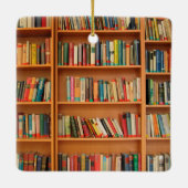 Boekhoudboekenbibliotheek Bladwijzer lezen Keramisch Ornament (Achterkant)