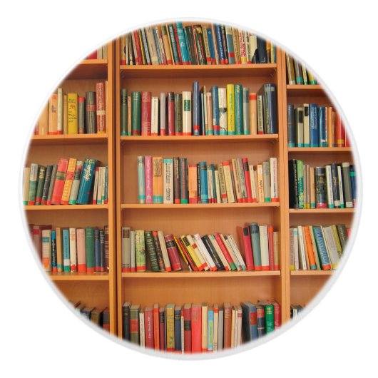 Boekhoudboekenbibliotheek Bladwijzer lezen Keramische Knop (Voorkant)