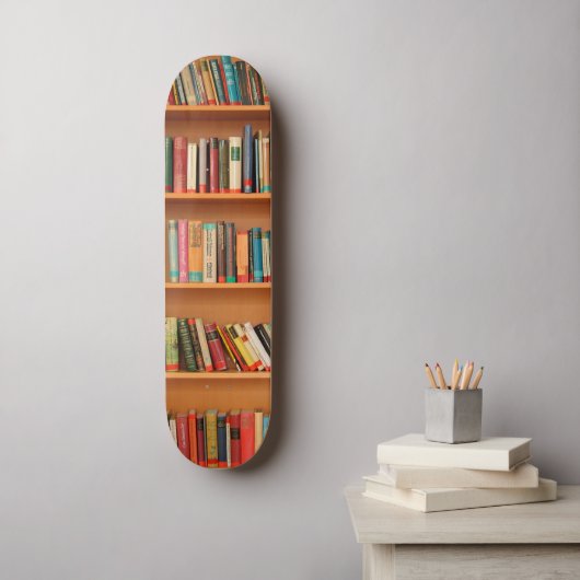 Boekhoudboekenbibliotheek Bladwijzer lezen Persoonlijk Skateboard (Muurkunst)