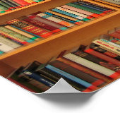 Boekhoudboekenbibliotheek Bladwijzer lezen Poster (Hoek)