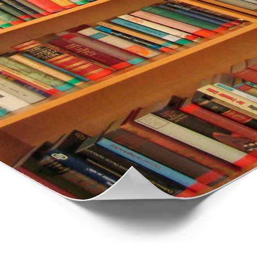 Boekhoudboekenbibliotheek Bladwijzer lezen Poster (Hoek)