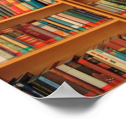 Boekhoudboekenbibliotheek Bladwijzer lezen Poster (Hoek)