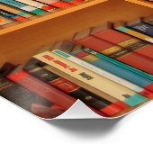 Boekhoudboekenbibliotheek Bladwijzer lezen Poster (Hoek)