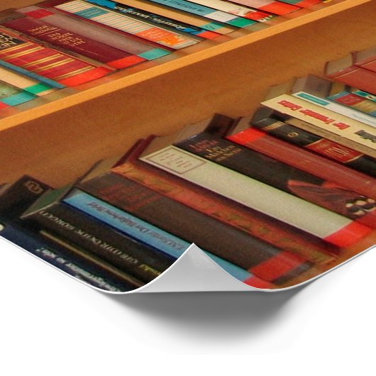 Boekhoudboekenbibliotheek Bladwijzer lezen Poster (Hoek)