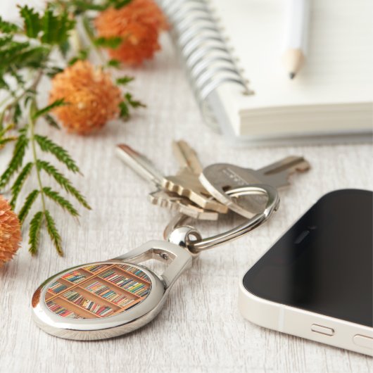 Boekhoudboekenbibliotheek Bladwijzer lezen Sleutelhanger (Zijkant)