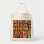 Boekhoudboekenbibliotheek Bladwijzer lezen Tote Bag (Voorkant)
