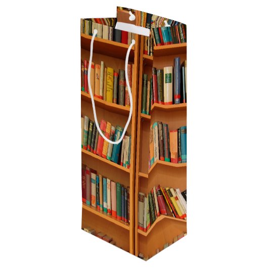 Boekhoudboekenbibliotheek Bladwijzer lezen Wijn Cadeautas (Achterkant Gekanteld)