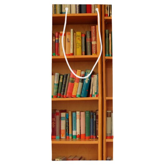 Boekhoudboekenbibliotheek Bladwijzer lezen Wijn Cadeautas (Achterkant)