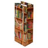 Boekhoudboekenbibliotheek Bladwijzer lezen Wijn Cadeautas (Voorkant Gekanteld)