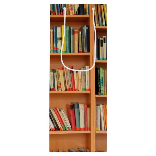 Boekhoudboekenbibliotheek Bladwijzer lezen Wijn Cadeautas (Voorkant)