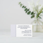 Boekhouder Accountant QR Code Blauw Modern Visitekaartje (Staand voorkant)