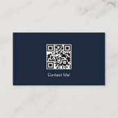 Boekhouder Accountant QR Code Blauw Modern Visitekaartje (Achterkant)