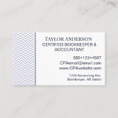 Boekhouder Accountant QR Code Blauw Modern Visitekaartje (Voorkant)