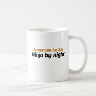 Boekhouder bij dag Ninja bij nacht Koffiemok